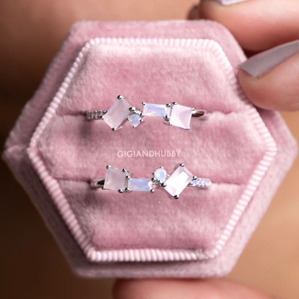 💖NEW Pink CZ Cluster Dainty Ring | Sterling 925